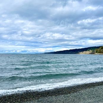 Taken at beach level on a cloudy day.