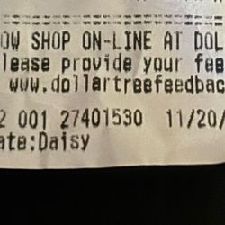 Dollar Tree - Receipt