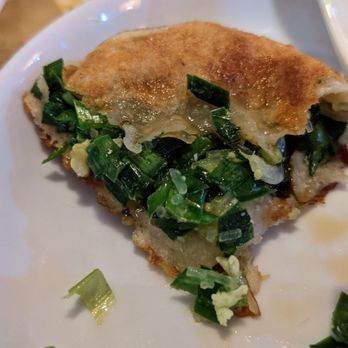 Dumpling House - So much chives in the pancake. Lol - Chinese Near Me - Plano, Texas