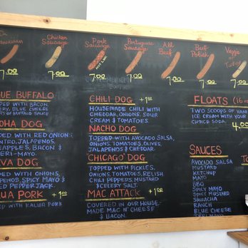 Saucy Dogs - Menu. Love the 7 meat options! - Hot Dogs Near Me - Hilo, Hawaii Saucy Dogs - Menu. Love the 7 meat options! - Hot Dogs Near Me - Hilo, Hawaii