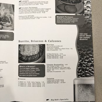 Big Bob's Pizza - Updated menu, page 4 - Pizza Near Me - Grand Rapids, Michigan