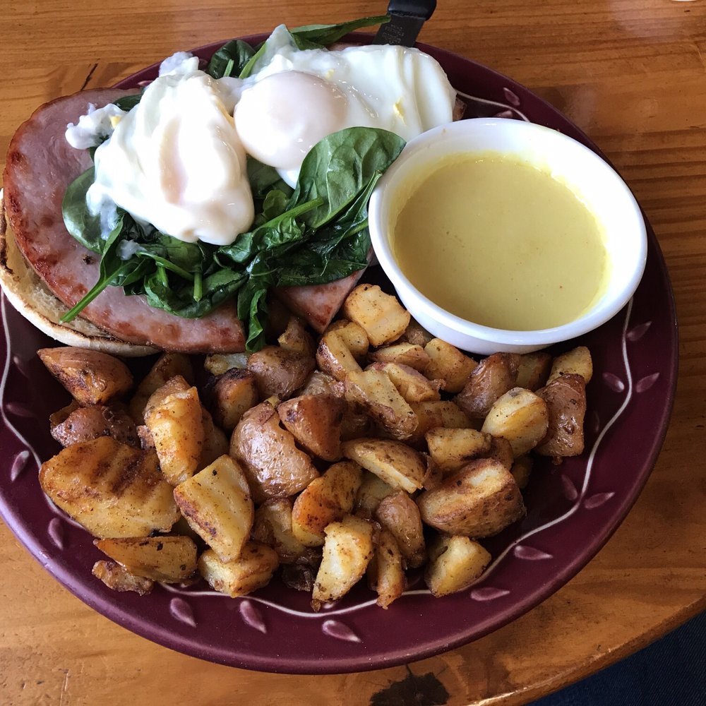 The Mayors Place - Eggs Benny with ham and spinach- YUM! - Breakfast & Brunch Near Me - Nipomo, California The Mayors Place - Eggs Benny with ham and spinach- YUM! - Breakfast & Brunch Near Me - Nipomo, California