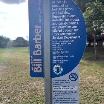 Bill Barber Community Park - Park sign - Parks Near Me - Irvine, California Bill Barber Community Park - Park sign - Parks Near Me - Irvine, California