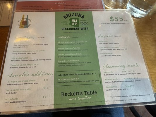 Menu photo 6 Beckett's Table Phoenix, AZ