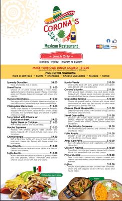 Menu photo 5 Corona's Authentic Mexican Restaurant Rochester, NY Menu photo 5 Corona's Authentic Mexican Restaurant Rochester, NY