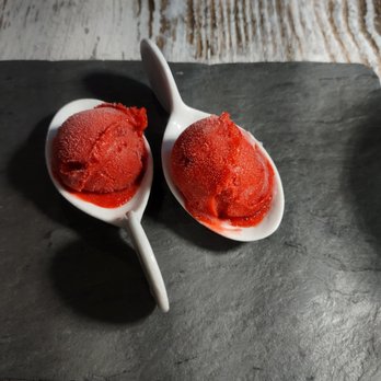 Cork And Flame - Sherbert to cleanse the palate. - Tapas Bars Near Me - Evans, Georgia