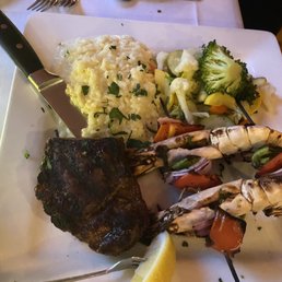 Surf and turf with risotto
