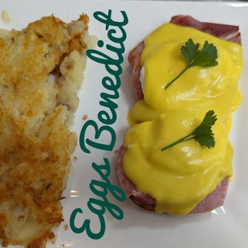 Avi'ari Cuisine - The Benny. Traditional Eggs Benedict with home fries. - Breakfast & Brunch Near Me - Shelby Township, Michigan