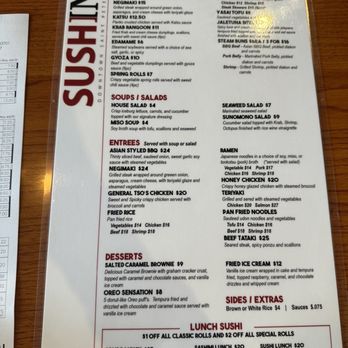 Sushi Inc - menu - Sushi Bars Near Me - St. Petersburg, Florida