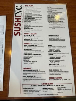 Menu photo 2 Sushi Inc St. Petersburg, FL