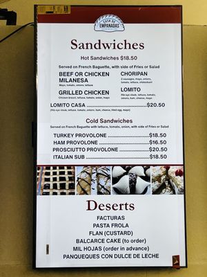 Menu photo 1 Casa De Empanadas Lake Forest, CA Menu photo 1 Casa De Empanadas Lake Forest, CA