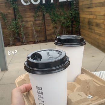 Houndstooth Coffee - Walnut Hill - 2 vanilla latte (outside) - Coffee & Tea Near Me - Dallas, Texas Houndstooth Coffee - Walnut Hill - 2 vanilla latte (outside) - Coffee & Tea Near Me - Dallas, Texas