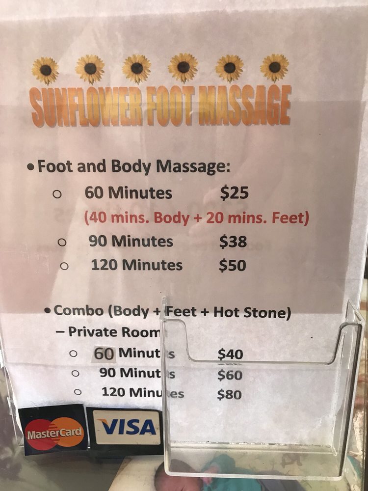SUNFLOWER FOOT MASSAGE 106 Reviews Massage 15344 Beach Blvd