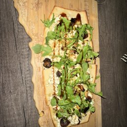 fig flat bread on CT map board