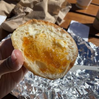The Model Bakery - English muffin with apricot jam - Bakeries Near Me - Napa, California The Model Bakery - English muffin with apricot jam - Bakeries Near Me - Napa, California
