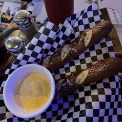 The Pit Stop Sports Bar & BBQ Grill - Pretzels with fondue