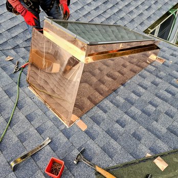 Papa & Sons Roofing - fabricate and installed new custom fit copper to an existing skylight - Roofing Near Me - Hawthorne, New York Papa & Sons Roofing - fabricate and installed new custom fit copper to an existing skylight - Roofing Near Me - Hawthorne, New York