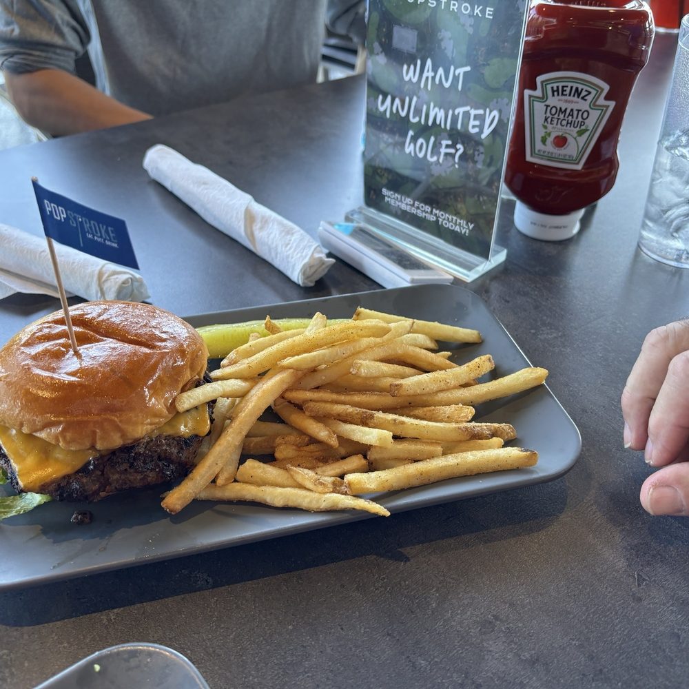 PopStroke - Cheeseburger and fries - Mini Golf Near Me - Lutz, Florida PopStroke - Cheeseburger and fries - Mini Golf Near Me - Lutz, Florida