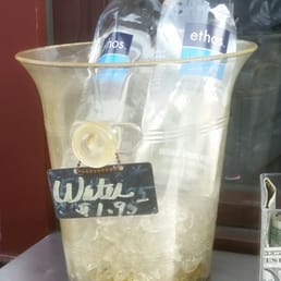 This is the Ethos water bucket. It is proudly displayed on the drive-thru counter for all patrons to see. Appetizing, isn't it? This is the Ethos water bucket. It is proudly displayed on the drive-thru counter for all patrons to see. Appetizing, isn't it?