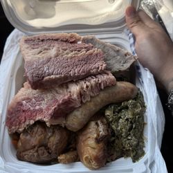 Juanita's Polynesian Delights - Corned beef, sausage, taro , turkey tails, lamb