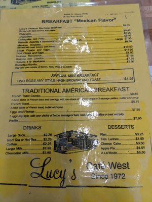 Menu photo 6 Lucy's Cafe West El Paso, TX Menu photo 6 Lucy's Cafe West El Paso, TX