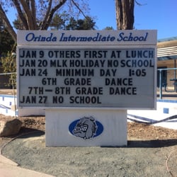 Orinda Intermediate School - At the school