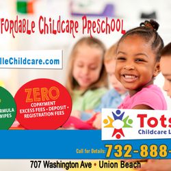 Totsville Childcare Learning Center - Zero Copayment for Families on State Childcare Subsidy. Call for details...