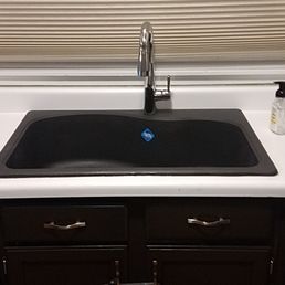 My new installed kitchen sink and faucet My new installed kitchen sink and faucet
