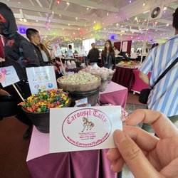Carousel Taffy - Business card and inside the store