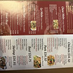 East Dragon Chinese Restaurant - MENU - including combination plates