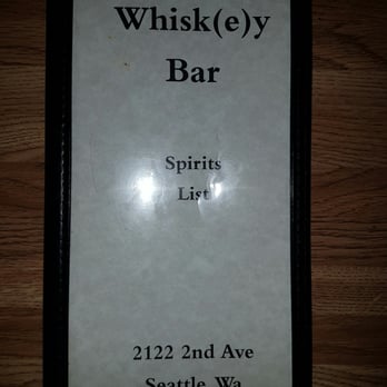 The Whisky Bar - Menu - Scottish Near Me - Seattle, Washington