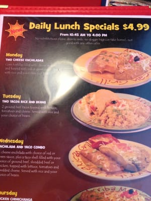 Menu photo 4 Arriba Mexican Grill Glendale, AZ