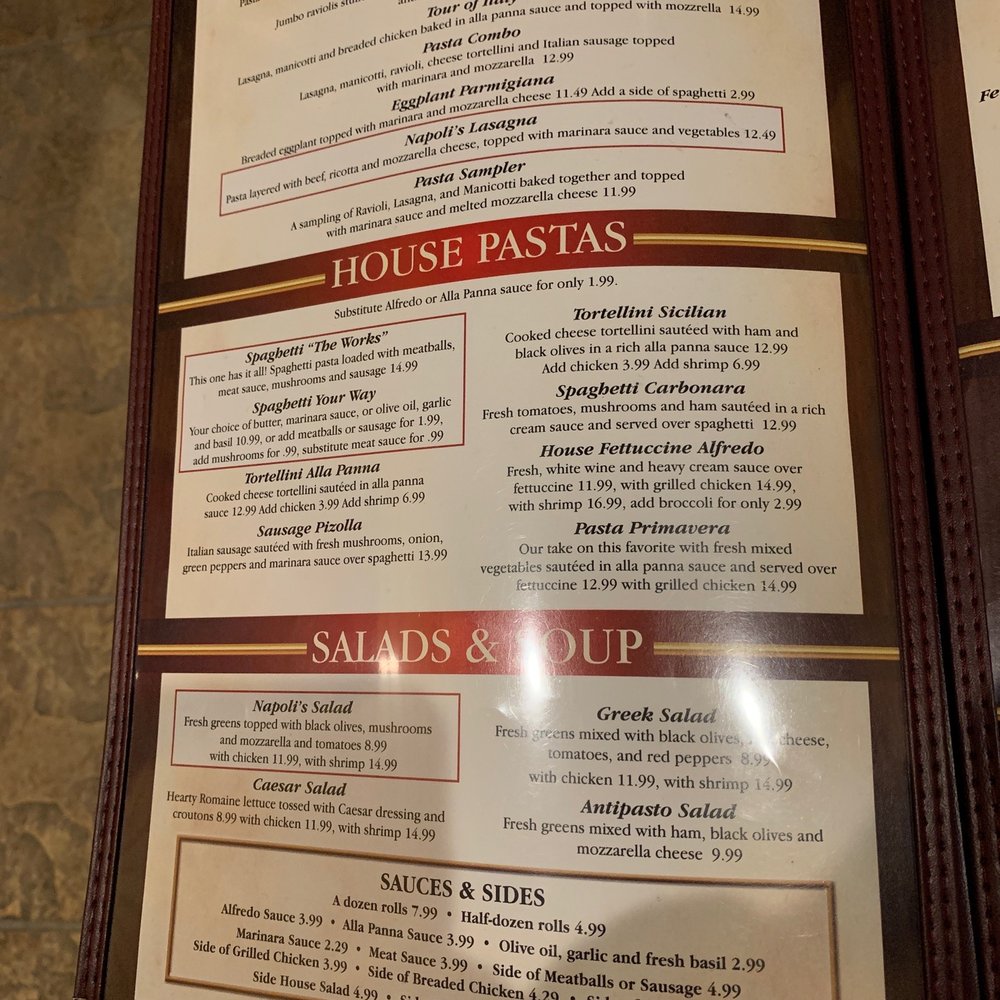 Napoli’s - a menu for a restaurant - Pizza Near Me - Lincoln, Nebraska Napoli’s - a menu for a restaurant - Pizza Near Me - Lincoln, Nebraska