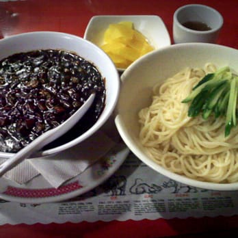 Golden Gate Restaurant - Jajangmyeon: Korean noodle dish topped w/ thick chunjang sauce (salty black soybean paste), diced pork and veggies, and seafood. - Chinese Near Me - Anchorage, Alaska