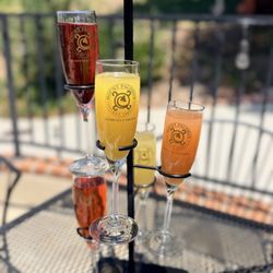 Mimosa Tower (orange, cranberry, grapefruit, pineapple)