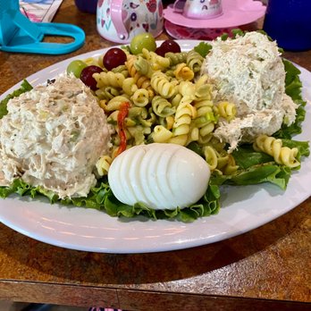 Josie's - Trio Salad- Chicken Salad, Pasta Salad, & Tuna Salad - American Near Me - Lexington, Kentucky Josie's - Trio Salad- Chicken Salad, Pasta Salad, & Tuna Salad - American Near Me - Lexington, Kentucky