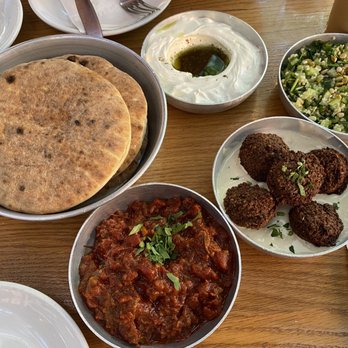 12 Chairs - Small plates - Matbucha, Labaneh, Tabouli Salad, Falafel Tahini - Middle Eastern Near Me - New York, New York