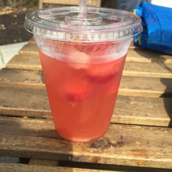 Gorgeous Gorilla - Strawberry / fruit drink.  Non carbonated.  Every bit delicious.  I'll get this again for sure, but I think they have another flavor too. - Food Stands Near Me - San Ramon, California