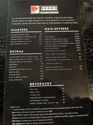 Menu photo 3 Pho Redbo Rolling Hills Estates, CA