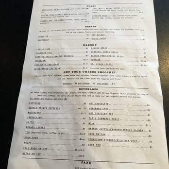Jane On Larkin - Menu - 2 of 2 - Coffee & Tea Near Me - San Francisco, California Jane On Larkin - Menu - 2 of 2 - Coffee & Tea Near Me - San Francisco, California