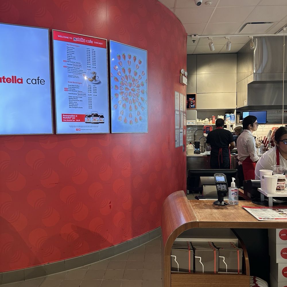 Nutella Cafe - Counter - Desserts Near Me - Chicago, Illinois Nutella Cafe - Counter - Desserts Near Me - Chicago, Illinois