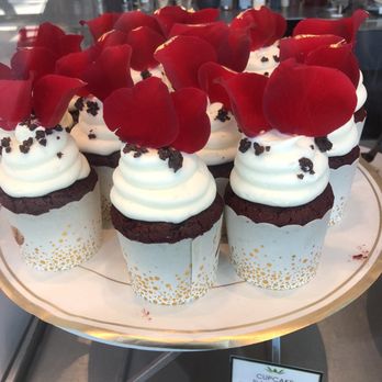 Extraordinary Desserts - Black Velvet cupcake with real rose petals - Bakeries Near Me - San Diego, California Extraordinary Desserts - Black Velvet cupcake with real rose petals - Bakeries Near Me - San Diego, California