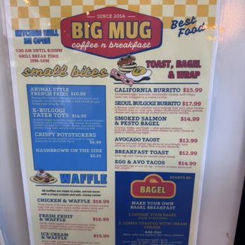 Big Mug Coffee Roaster - Menu - Coffee Roasteries Near Me - Santa Clara, California