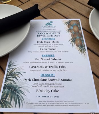 Menu photo 2 Casa de Onda Costa Mesa, CA Menu photo 2 Casa de Onda Costa Mesa, CA
