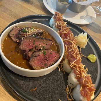 Earls Kitchen + Bar - 6oz sirloin and spicy tuna roll. - New American Near Me - McLean, Virginia Earls Kitchen + Bar - 6oz sirloin and spicy tuna roll. - New American Near Me - McLean, Virginia