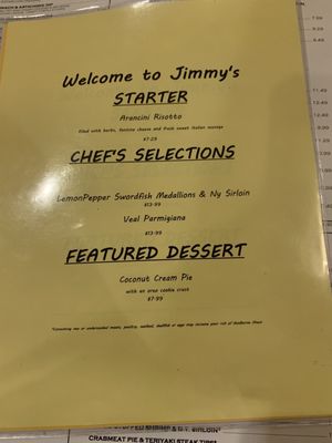 Menu photo 3 Jimmys Steer House Saugus, MA