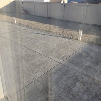 Alavez landscaping - Fresh stamped concrete poured. - Artificial Turf Near Me