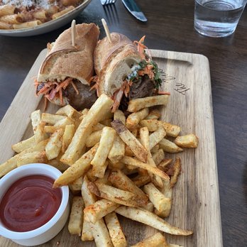 The Bench - Korean Style Brisket Sandwich - New American Near Me - Pebble Beach, California The Bench - Korean Style Brisket Sandwich - New American Near Me - Pebble Beach, California
