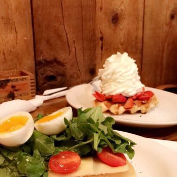 Nero Waffles - Rocket waffle & strawberry waffle - Desserts Near Me - Vancouver, British Columbia