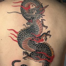 Alf's Body Art Studio - Japanese dragon by Alf